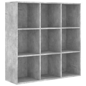 vidaXL Knižnica, bet&oacute;novo siv&aacute; 98x29x97,5 cm, spracovan&eacute; drevo