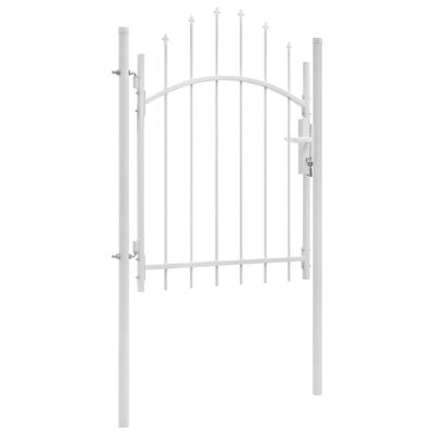 vidaXL Záhradná brána biela 1x1,75 m oceľová