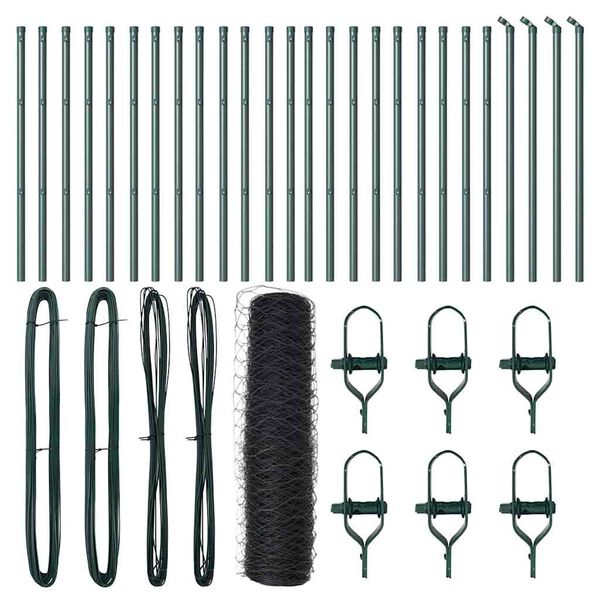 vidaXL Stĺp na plot. Siv&aacute; 50 x 0,8 m (50 mm sieť) Ocel a PVC