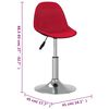 vidaXL Otočn&eacute; jed&aacute;lensk&eacute; stoličky 2 ks v&iacute;novočerven&eacute; l&aacute;tkov&eacute;
