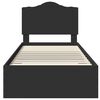 vidaXL R&aacute;m postele so z&aacute;suvkou Čierna 100 x 200 cm Kompozitn&eacute; drevo