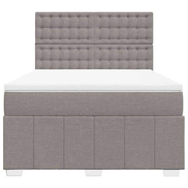 vidaXL Boxspring posteľ s matracom sivohned&yacute; 140x190 cm l&aacute;tka