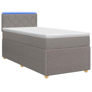 vidaXL Posteľ boxspring s matracom Sivohned&aacute; 80 x 200 cm L&aacute;tka