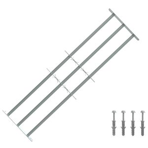vidaXL Zabezpečovacia mriežka na okn&aacute; s 3 priečkami 3 ks 930-1740 mm