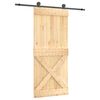 vidaXL Posuvn&eacute; dvere Pr&iacute;rodn&aacute; a čierna 90 x 210 cm