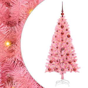 vidaXL Vianočn&yacute; stromček Ružov&aacute; 120 cm PVC