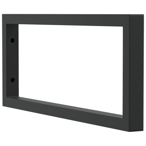 vidaXL Policov&eacute; konzoly na um&yacute;vadlo 2 ks, čierne, obdĺžnikov&eacute;, oceľ