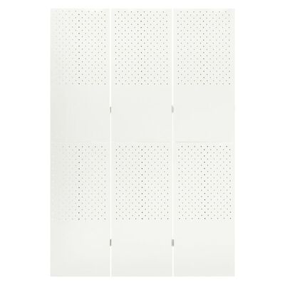 vidaXL 3-panelový paraván biely 120x180 cm oceľ