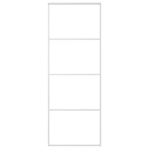 vidaXL Posuvné dvere ESG sklo a hliník 76x205 cm biele