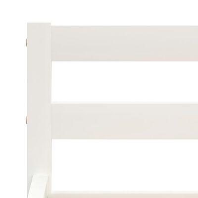 vidaXL Posteľný rám, biely, borovicový masív 160x200 cm