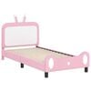 vidaXL Detsk&yacute; r&aacute;m na posteľ s čelom Ružov&aacute; 80 x 200 cm PU