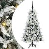 vidaXL Umel&yacute; Skl&aacute;pac&iacute; Vianočn&yacute; Stromček Biela 120 cm PE a PVC