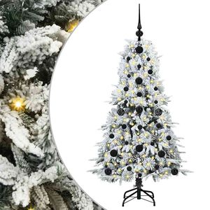 vidaXL Umel&yacute; Skl&aacute;pac&iacute; Vianočn&yacute; Stromček Biela 120 cm PE a PVC