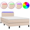 vidaXL Boxspring posteľ matrac a LED kapuč&iacute;nov&aacute; 120x200 cm umel&aacute; koža