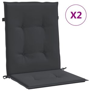 vidaXL Podložky na z&aacute;hradn&eacute; stoličky, n&iacute;zke operadlo 2 ks 100x50x3 cm