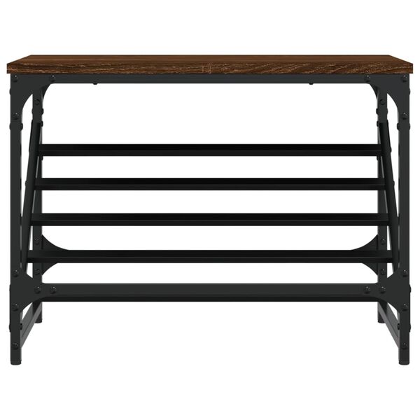 vidaXL Regál na topánky hnedý dub 60x30x45 cm kompozitné drevo