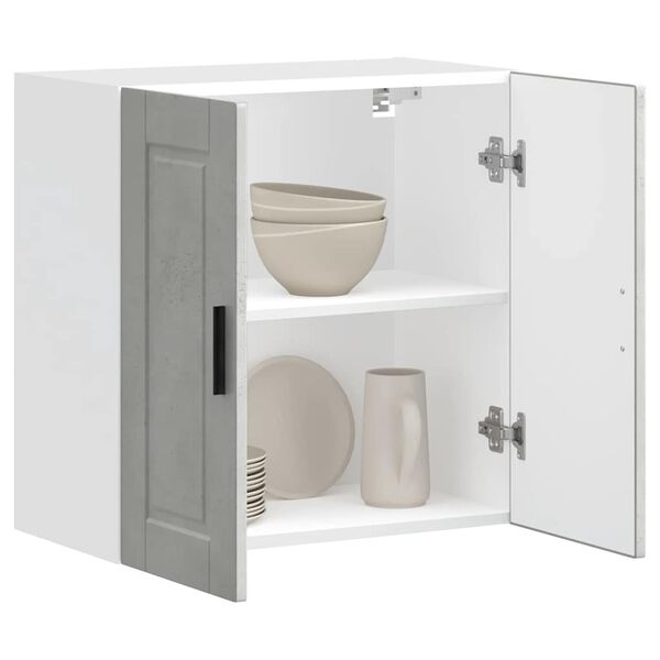 vidaXL Kuchynská nástenná skrinka Porto, betónovo sivé