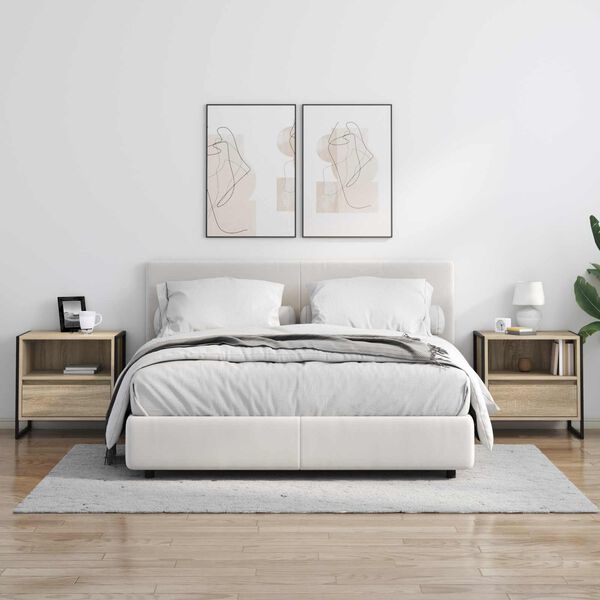 vidaXL Nočn&yacute; stol&iacute;k Sonoma 50 x 39,5 x 50 cm Kompozitn&eacute; drevo