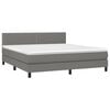 vidaXL Boxspring posteľ s matracom tmavosiv&aacute; 160x200 cm l&aacute;tka