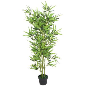 vidaXL Umel&aacute; rastlina, bambus s kvetin&aacute;čom 120 cm, zelen&yacute;