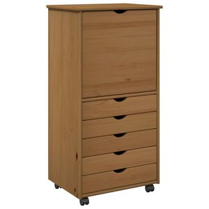 vidaXL Kolieskov&aacute; skriňa 53 x 39 x 103 cm Mas&iacute;vne borovicov&eacute; drevo