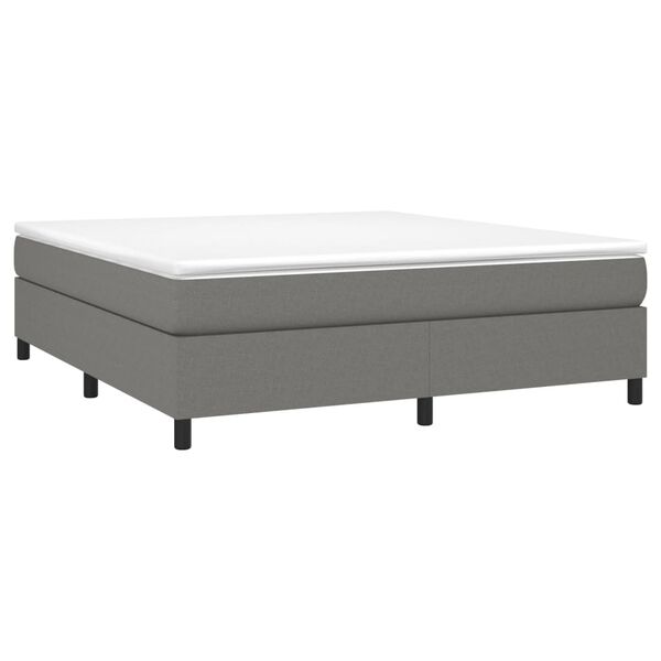 vidaXL Boxspring posteľ s matracom tmavosivá 160x200 cm látka