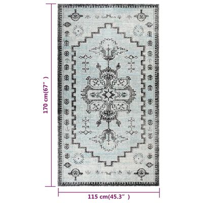 vidaXL Vonkajší koberec hladké tkanie 115x170 cm zelený a sivý