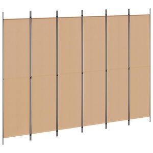 vidaXL 6-panelov&yacute; parav&aacute;n B&eacute;žov&aacute; 300 x 220 cm L&aacute;tka