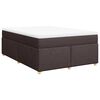 vidaXL Boxspring posteľ s matracom tmavohned&aacute; 140x200 cm l&aacute;tka