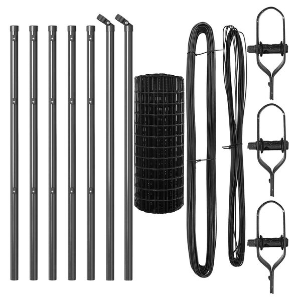 vidaXL Plot s podperou Siv&aacute; 0,4 x 10 m Ocel a PVC