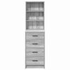 vidaXL Highboard Siv&yacute; dub sonoma 40 x 41 x 135 cm Kompozitn&eacute; drevo