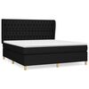 vidaXL Posteľn&yacute; r&aacute;m boxspring s matracom čierny 180x200 cm l&aacute;tka