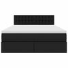 vidaXL Postel s &uacute;ložn&yacute;m prostorem a matrac&iacute; Čierna 140 x 200 cm