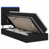 vidaXL LED &uacute;ložn&aacute; posteľ s matracom Čierna 90 x 200 cm L&aacute;tka