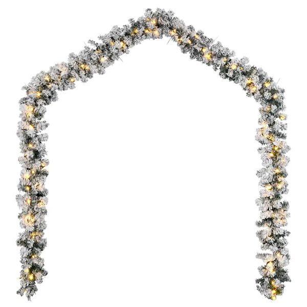 vidaXL Vianočn&aacute; girlanda s LED svetielkami zelen&aacute; 10 m PVC