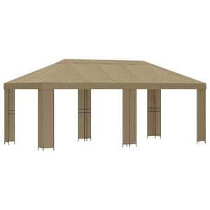 vidaXL Z&aacute;hradn&yacute; alt&aacute;nok 6 x 3 m B&eacute;žov&aacute; Polyester a oceľ 190 gsm