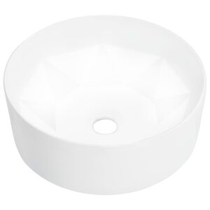 vidaXL Um&yacute;vadlo 36x14 cm keramick&eacute; biele