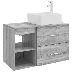 vidaXL Sada k&uacute;peľňov&eacute;ho n&aacute;bytku 2 pcs Siv&yacute; Sonoma Kompozitn&eacute; drevo