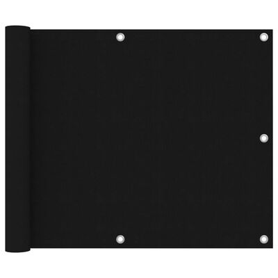 vidaXL Balkónová markíza, čierna 75x600 cm, oxfordská látka