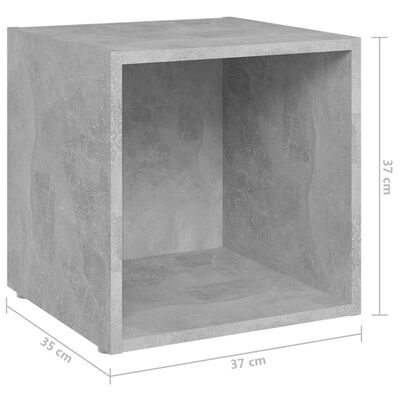 vidaXL 5-dielna súprava TV skriniek betónová sivá drevotrieska