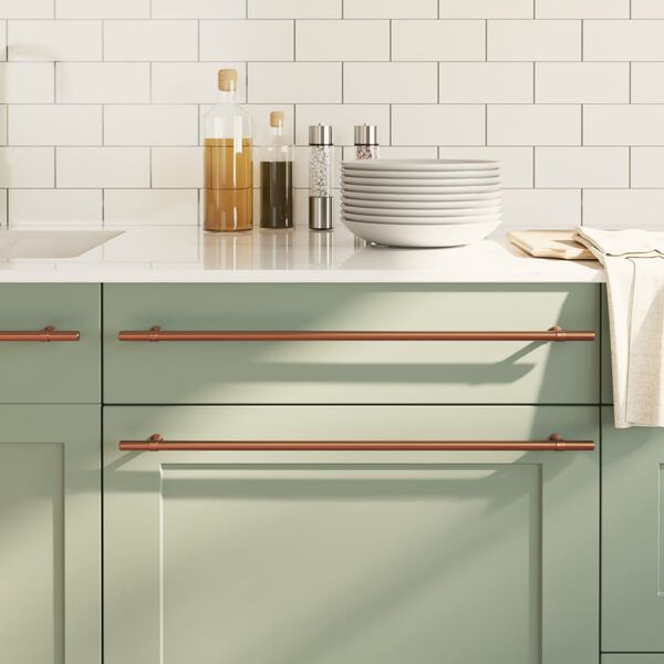 vidaXL Rukov&auml;te na skrinku 10 ks bronzov&eacute; 480 mm nehrdzavej&uacute;ca oceľ