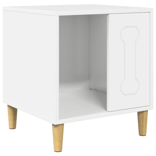 vidaXL Ps&iacute; dom Leskl&aacute; biela 44 x 42 x 49 cm Kompozitn&eacute; drevo