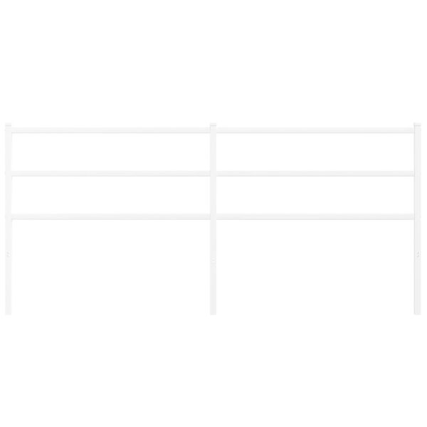 vidaXL Kovov&eacute; čelo postele biele 200 cm