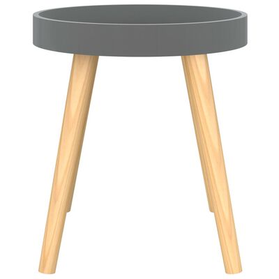 vidaXL Bočný stolík sivý 38x38x40 cm kompozitné drevo a borovica