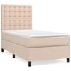 vidaXL Boxspring posteľ s matracom kapuč&iacute;nov&aacute; 90x190 cm umel&aacute; koža
