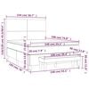 vidaXL Boxspring posteľ s matracom tmavohned&aacute; 140x190 cm l&aacute;tka