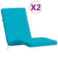 vidaXL Podušky na terasové stoličky 2 ks tyrkysové oxfordská látka