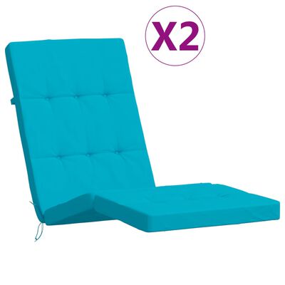 vidaXL Podušky na terasové stoličky 2 ks tyrkysové oxfordská látka