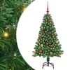 vidaXL Umel&yacute; vianočn&yacute; stromček Zelen&aacute; 150 cm PVC a Oceľ a Plast