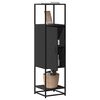 vidaXL Vysok&aacute; skrinka čierna 35,5x35x139 cm kompozitn&eacute; drevo+kov